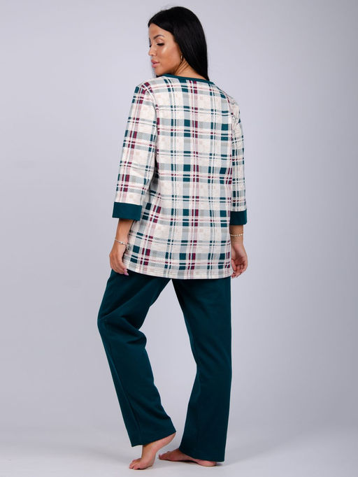 Пижама "Талисман" изумруд, футер начёс