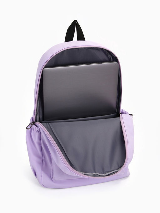 Рюкзак школьный на молнии, с карманами, с принтом, размер 30?12?43 см, розовый