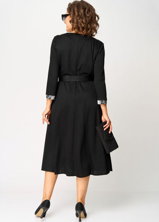 Платье EVA GRANT 7220Н черный + серый
