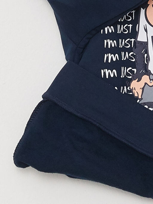 Bisiklet Yaka Nostaljik Maymun Bask?l? Uzun Kollu Erkek ?ocuk Sweatshirt - Waikiki фото 3