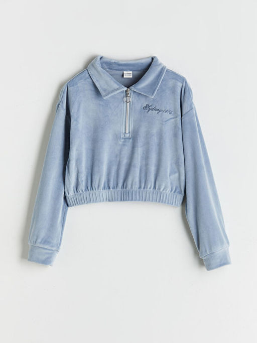 Kadife K?z ?ocuk Sweatshirt ve Tayt