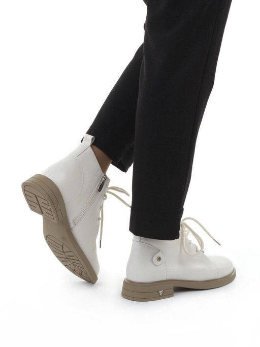 01-M43-19 LT. BEIGE Ботинки демисезонные женские (натуральная кожа)