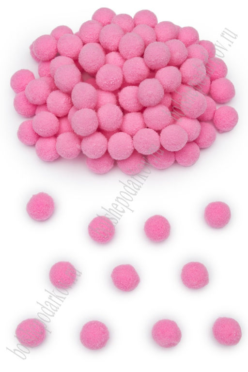 Помпоны Premium 1,3-1,5 см (200 шт) SF-3308, розовый №02