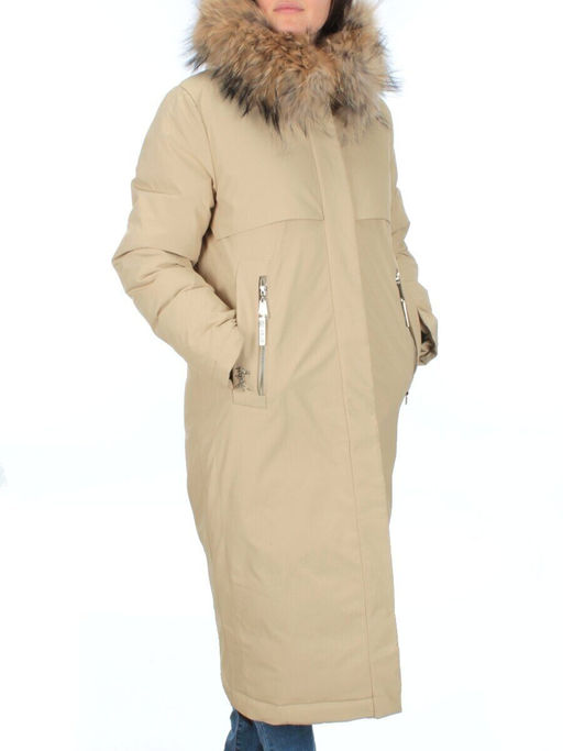 22101 BEIGE Пальто зимнее женское (200 гр. тинсулейт)