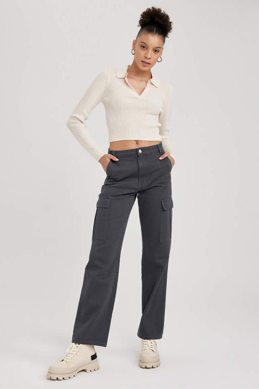 Cool Slim Fit свитер с воротником-поло - Defacto фото 2
