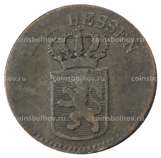 Монета 1/2 крейцера 1827 года Германские гсоударства  Гессен-Кассель