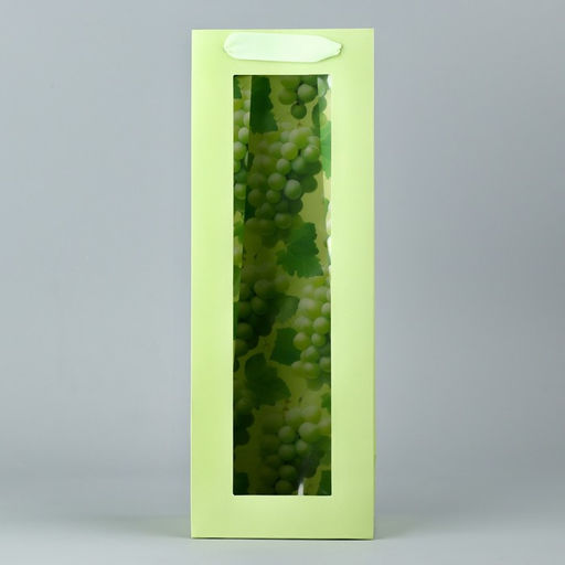 Цена за 2 шт. Пакет подарочный под бутылку, упаковка, «Виноград», 36×13×10 см