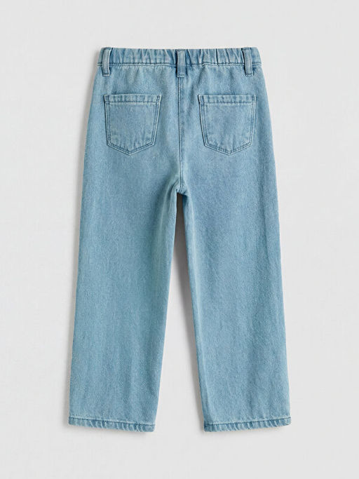 Regular Fit Hello Kitty Nak??l? K?z ?ocuk Jean Pantolon