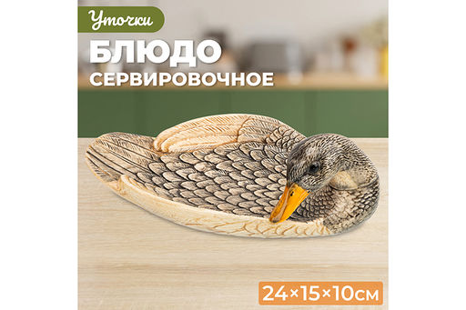 Блюдо сервировочное 24,5*15*10,5 см Уточка