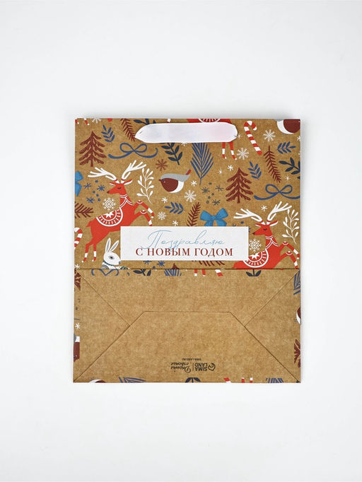 Набор пакетов крафтовых «Новогоднее поздравление»