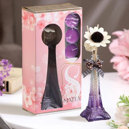 Набор подарочный Париж (диффузор и свечи) лаванда, Богатство Аромата 8 марта фото 6