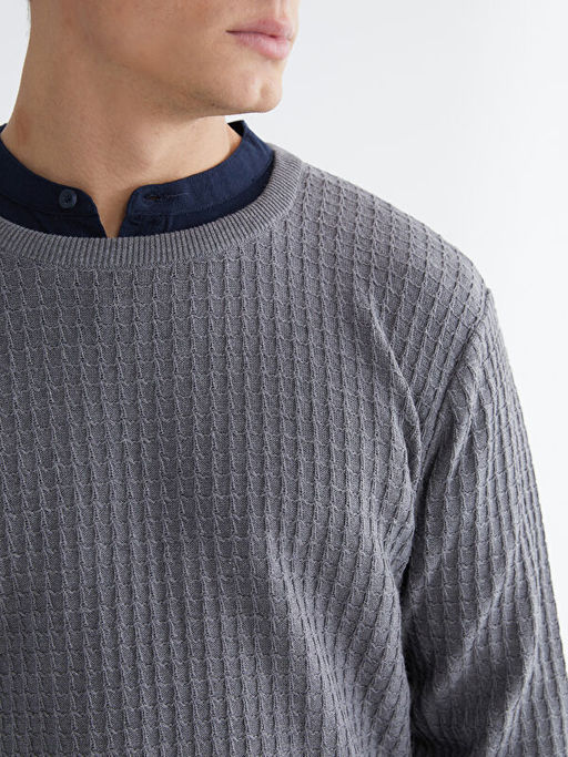 Bisiklet Yaka Erkek Triko Kazak