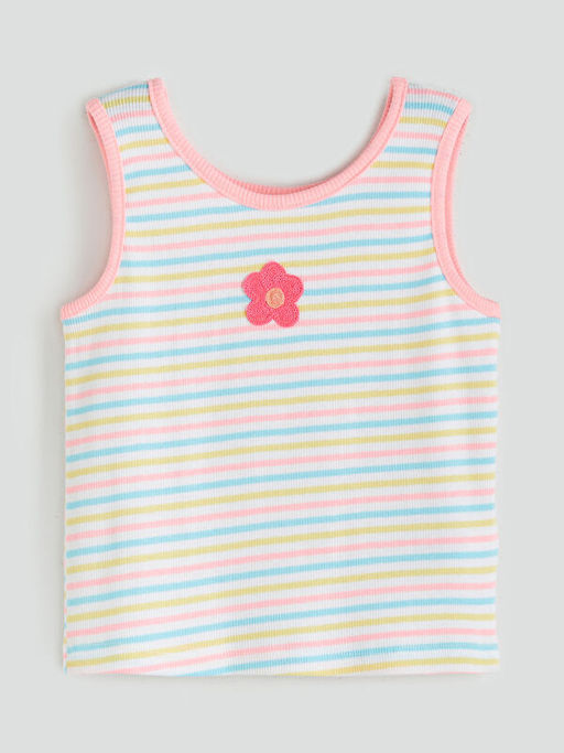 Bisiklet Yaka ?i?ek Nak??l? K?z ?ocuk Atlet