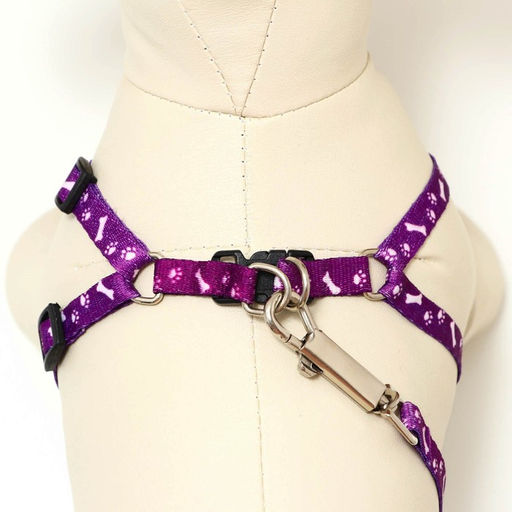 Комплект Классика, поводок 120 х 1 см, ОГ 28-47 см, фиолетовый - Пижон фото 4