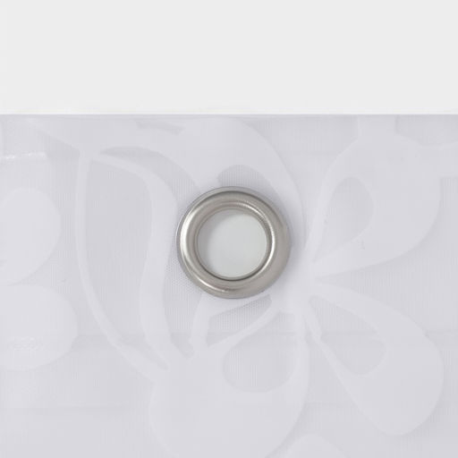 Штора для ванной «Цветочный вальс», с люверсами, с утяжелителями, PEVA ароматизированная, 180×180 см, белая