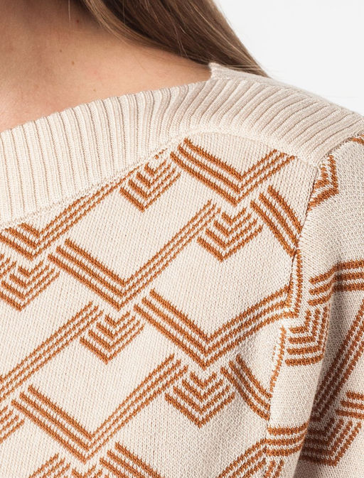 Эластичное платье из вискозы двухцветной вязки - Vilatte фото 3