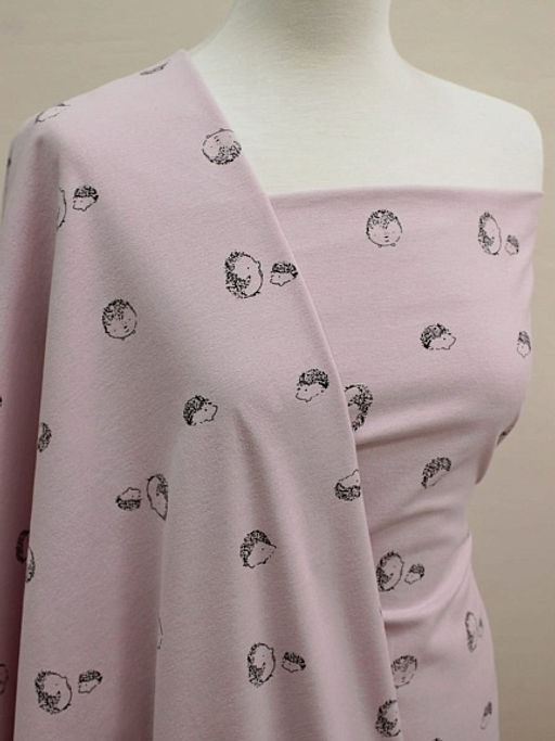 Теплый хлопок Колючие друзья цв.бл.розово-сиреневый, ш.1.5м, хлопок-100%, 160гр/м.кв - Купава фото 3