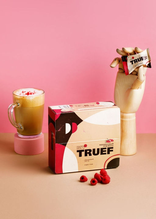 Трюфель финиковый Мy Truef малиновый латте, 360 г | шоу-бокс  24 конфеты - Сибирский кедр фото 2
