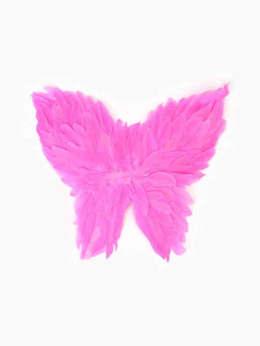 Крылья бабочки из пера, цвет розовый 45?45