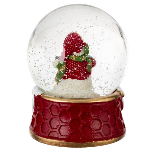 Фигурка декоративная "Дед Мороз/Снеговик" в стекл шаре, L7,5 W7,5 H8,5 см, 2в.