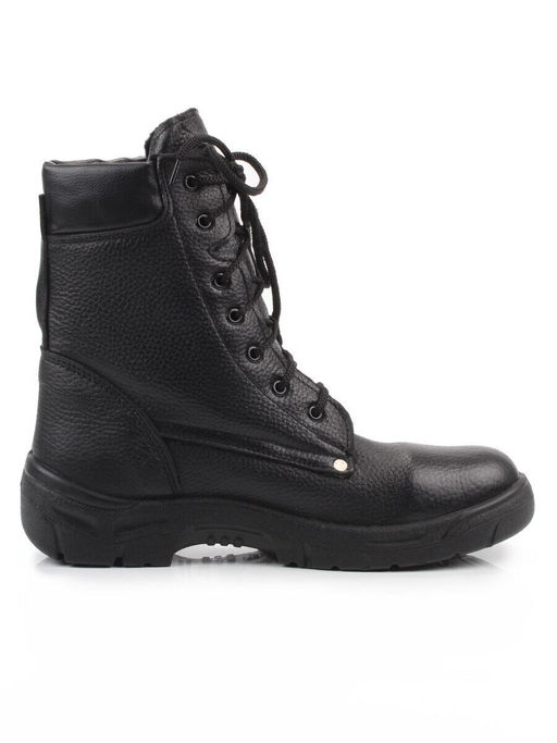 05-9010 BLACK Ботинки зимние мужские (натуральная кожа, искусственная кожа, искусственный мех)