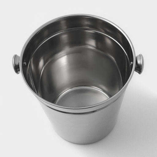 Ведро для льда Доляна, 4.5 л, 20.5×20.5 см, нержавеющая сталь, хромированное