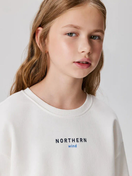 ACOOLA / Джемпер детский для девочек Ozero молочный фото 4