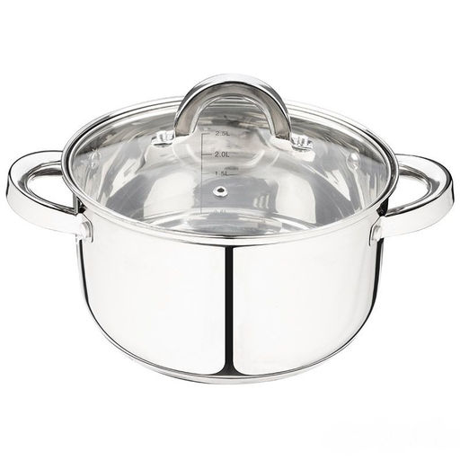 Кастрюля Mediano 3,6л. d-20 из нерж.стали , с. кр., руч. из нерж.ст., капс. дно ,арт. 005444