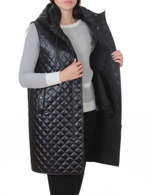 802 BLACK Жилет утепленный женский (50 гр. синтепон) - Fashion фото 7