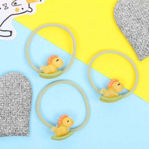 Цена за 6 шт. Резинки для волос «Кукусики», набор 3 шт., лошадки, 3 см, МИКС