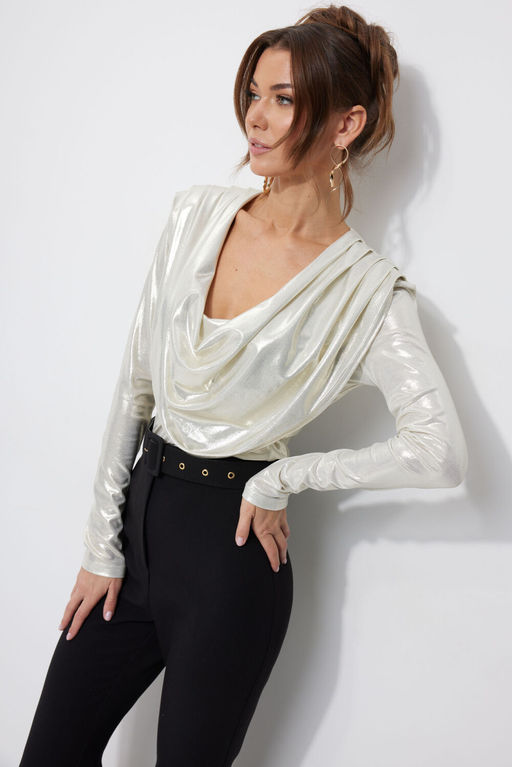 Блуза LYUSHe 4251 серебро  фото 3