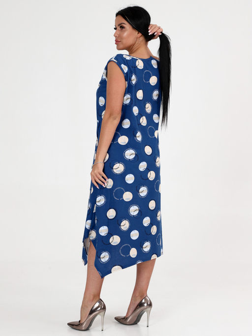 ПЛ-494 ПЛАТЬЕ ЖЕНСКОЕ (Синий) - А-дина фото 6