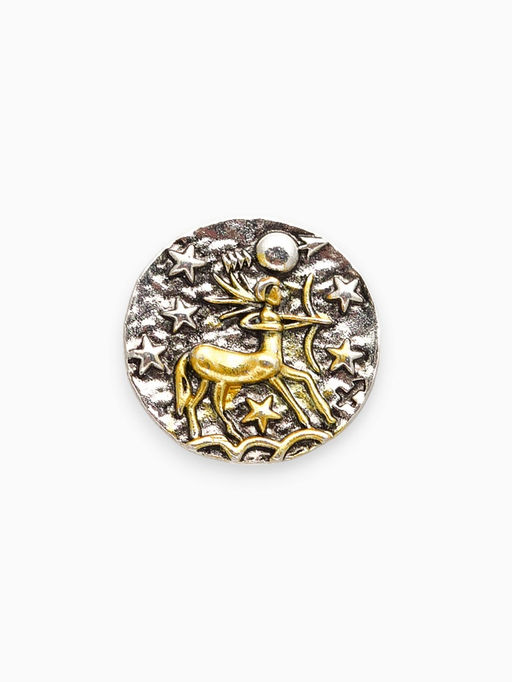 Цена за 12 шт. Значок Знаки зодиака ассорти, золото в серебре
