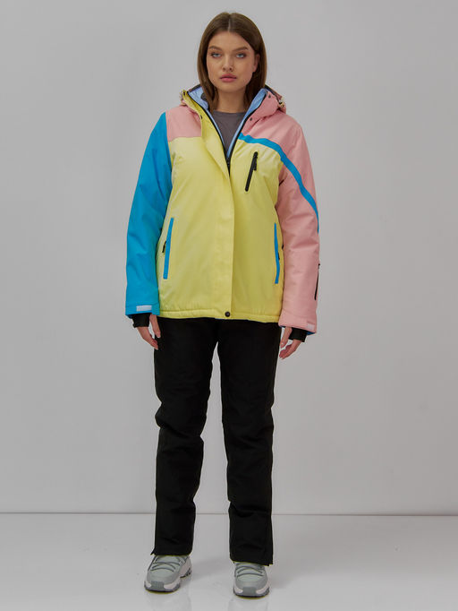 Горнолыжный костюм женский зимний желтого цвета 016J - Chunmai фото 7