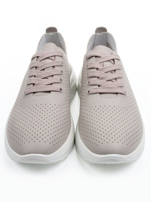 03-YH596-3 GRAY/BEIGE Полуботинки летние женские (натуральная кожа)