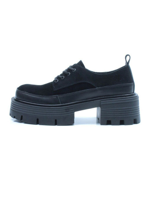 03-C1806-3 BLACK Полуботинки женские (натуральная замша)