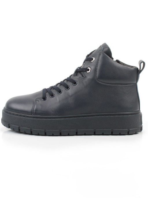 05-AW1010-2M DK. BLUE Ботинки зимние мужские (натуральная кожа, натуральный мех)