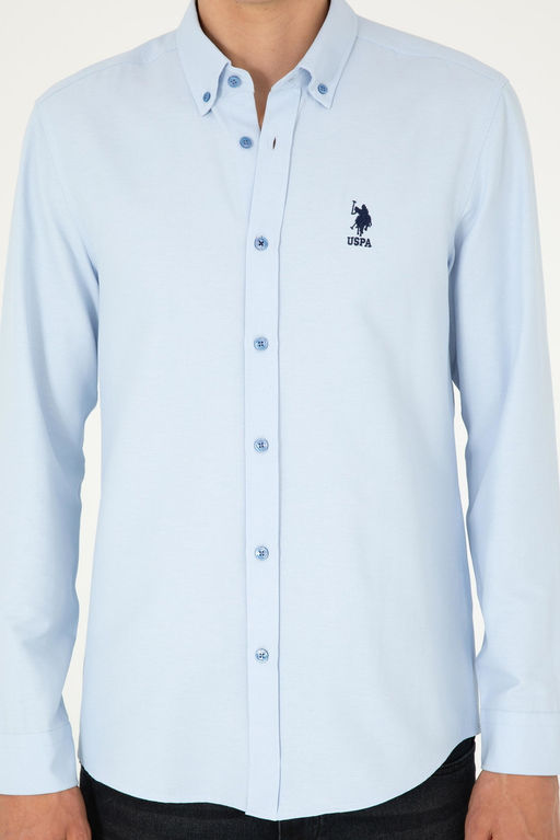 Мужская темно-синяя базовая рубашка с длинным рукавом Неожиданная скидка в корзине - U.s. polo assn фото 6