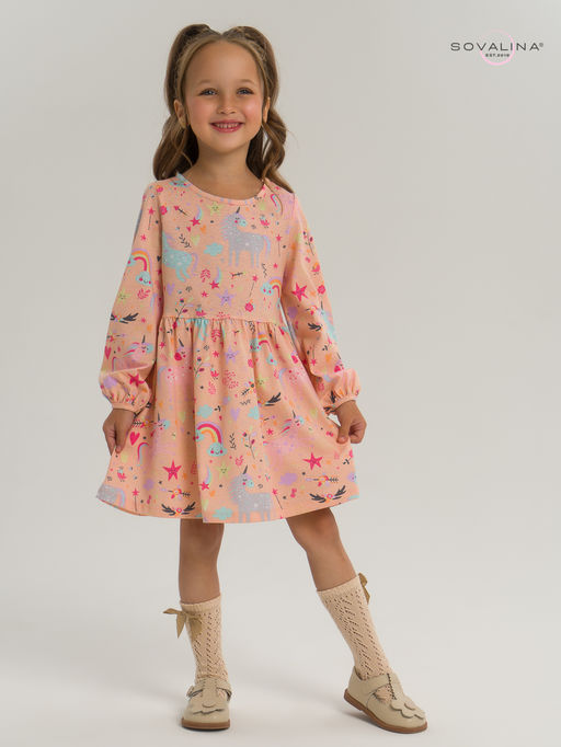 Платье Моана единороги на персике - Sovalina фото 24