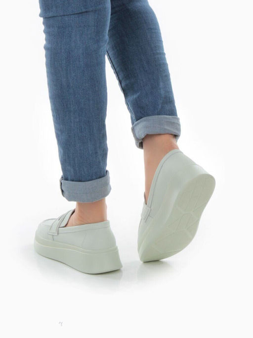 03-PDD171-5 LT. GREEN Полуботинки женские (натуральная кожа)