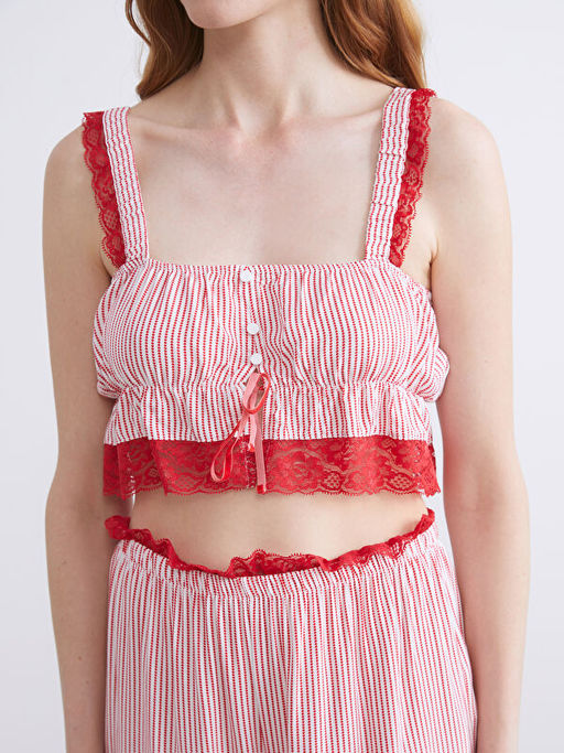 Dantel Detayl? Kad?n Pijama Tak?m?