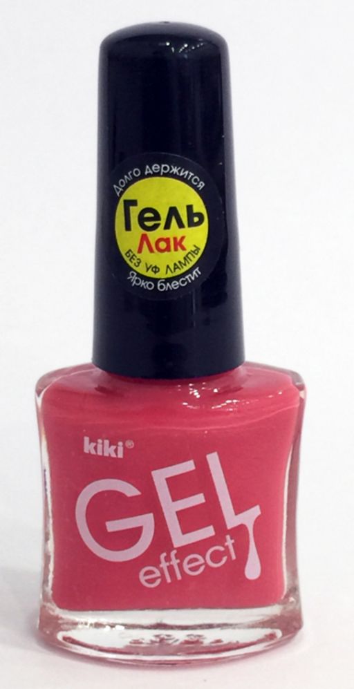 KIKI Лак для ногтей гель-эффект 026 темно-коралловый, 6 мл  фото 2