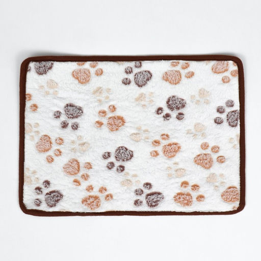 Коврик для отдыха животных, двусторонний (флис+ротанг), 35 х 25 см, белый - Пижон фото 3