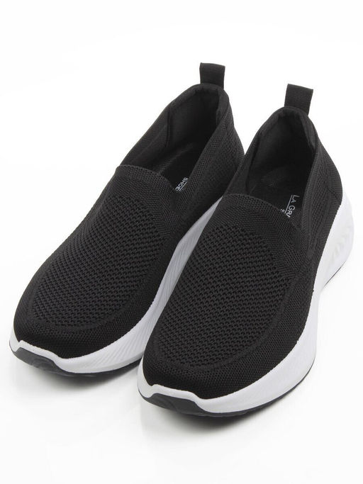 05-TEX-D04-02 BLACK Полуботинки спортивные летние мужские (текстиль)