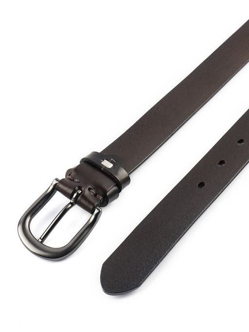 Мужской кожаный ремень Dierhoff ДРК 3051/1-30 Коричневый - Sergio valentini фото 8