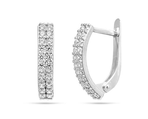 Серьги из серебра куб.циркон., В10-1031