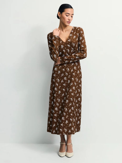 Платье миди с цветочным принтом / Zarina фото 2