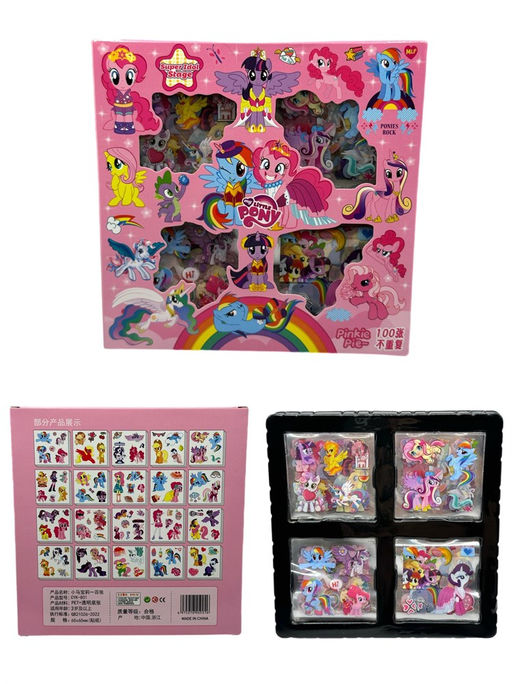 Набор наклеек "Единорог" 4 листа 36*24см (N-112) в подарочной уп.