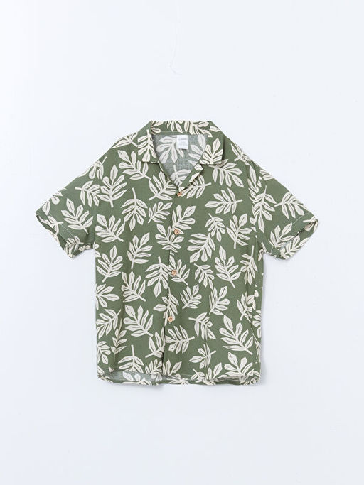 Resort Yaka Bask?l? Erkek ?ocuk G?mlek