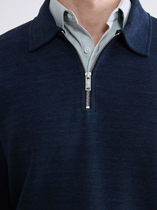 Polo Yaka Erkek Sweatshirt